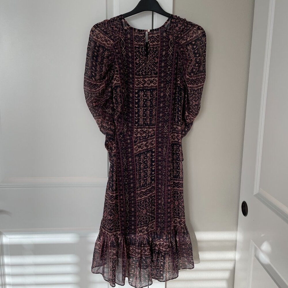 ULLA JOHNSON 4 Small, Ikat Aicha Silk Dress - Picture 6 of 7